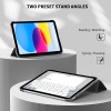 Robustrion Cover for iPad 11th (A16) / 10th Generation Cover Case (2022/2025), Trifold Flip Case Cover for iPad 11th Generation 11 inch / 10th Gen 10.9 inch [Auto Sleep Wake Suppport] - Black