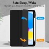 Robustrion Cover for iPad 11th Generation (A16) / 10th Gen Cover Case with [Right Side Pencil Holder] [Auto Sleep Wake] [Soft Back] (2022/2025), Case for iPad 11th 11"/ 10th 10.9" - Black
