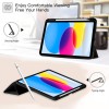 Robustrion Cover for iPad 11th Generation (A16) / 10th Gen Cover Case with [Right Side Pencil Holder] [Auto Sleep Wake] [Soft Back] (2022/2025), Case for iPad 11th 11"/ 10th 10.9" - Black