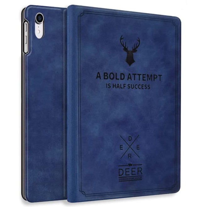 Robustrion Cover for iPad 11th Generation (A16) / 10th Generation Cover Case (2025/2022), Deer Pattern Flip Case Cover for iPad 11th Gen 11 inch / 10th Gen 10.9 inch [Auto Sleep Wake] - Blue