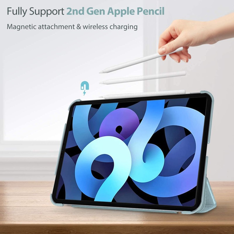 Robustrion Cover for iPad Air 5th Generation Cover / 4th Generation Smart Flip Case with Translucent Back - Black Robustrion Cover for iPad Air 5th Generation Cover / 4th Generation Smart Flip Case with Translucent Back - Black