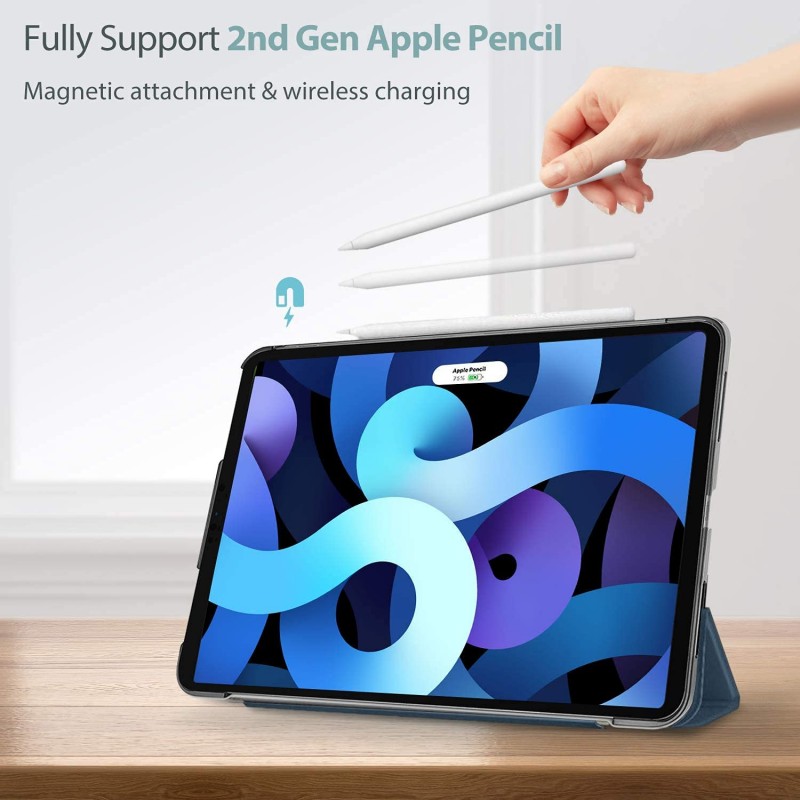 Robustrion Cover for iPad Air 5th Generation Cover / 4th Generation Smart Flip Case with Translucent Back - Black Robustrion Cover for iPad Air 5th Generation Cover / 4th Generation Smart Flip Case with Translucent Back - Black