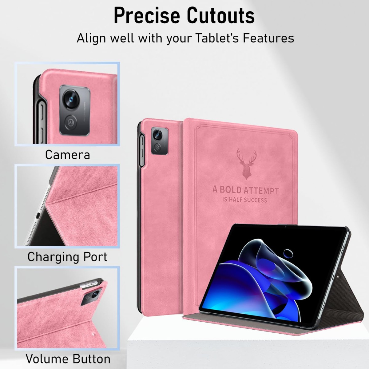 Robustrion Deer Pattern Flip Stand Case Cover for Lenovo Tab M10 HD 2nd Gen TB-X306X / Smart Tab M10 HD 2nd Gen TB-X306F - Deer Vine Red