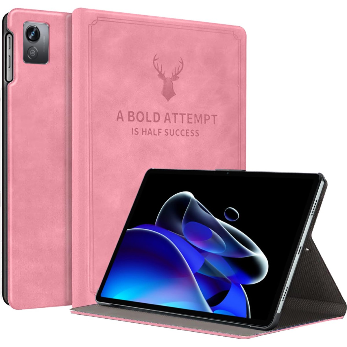 Robustrion Deer Pattern Flip Stand Case Cover for Lenovo Tab M10 HD 2nd Gen TB-X306X / Smart Tab M10 HD 2nd Gen TB-X306F - Deer Vine Red