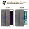 Robustrion Marble Series Trifold Flip Stand Case Cover with Pencil Holder for New iPad 9.7 inch 2018/2017 6th/5th Generation - Grey