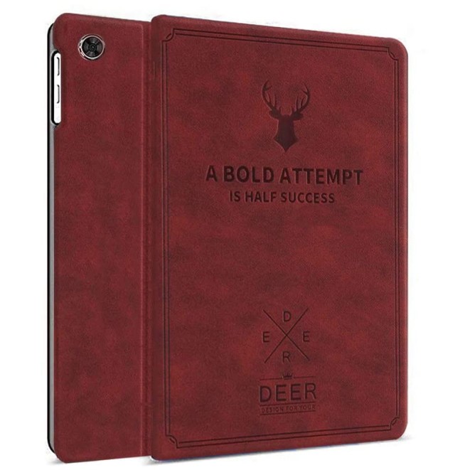 Robustrion Smart Flexible Flip Stand Case Cover [Auto Sleep Wake] for Lenovo Tab M10 FHD Plus (1st 2nd Gen) TB-X606V / TB-X606F / TB-X606X 10.3 inch - Deer Vine Red