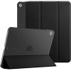 Robustrion Smart Trifold Hard Back Flip Stand Case Cover for iPad Air 2 A1566/A1567 2014 Launch - Black