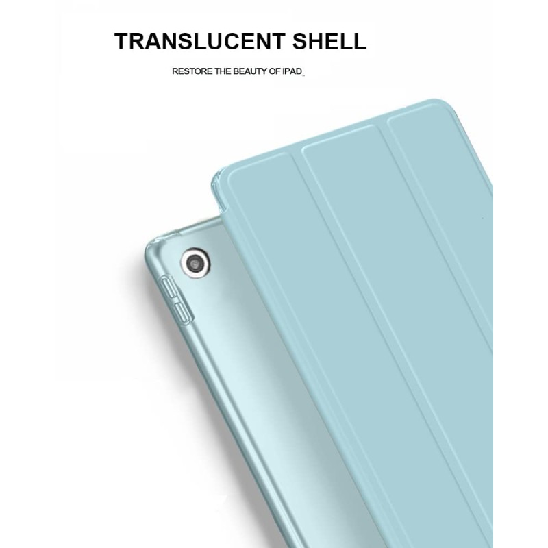 Robustrion Smart Trifold Hard Back Flip Stand Case Cover for iPad Air 2 A1566/A1567 2014 Launch - Black