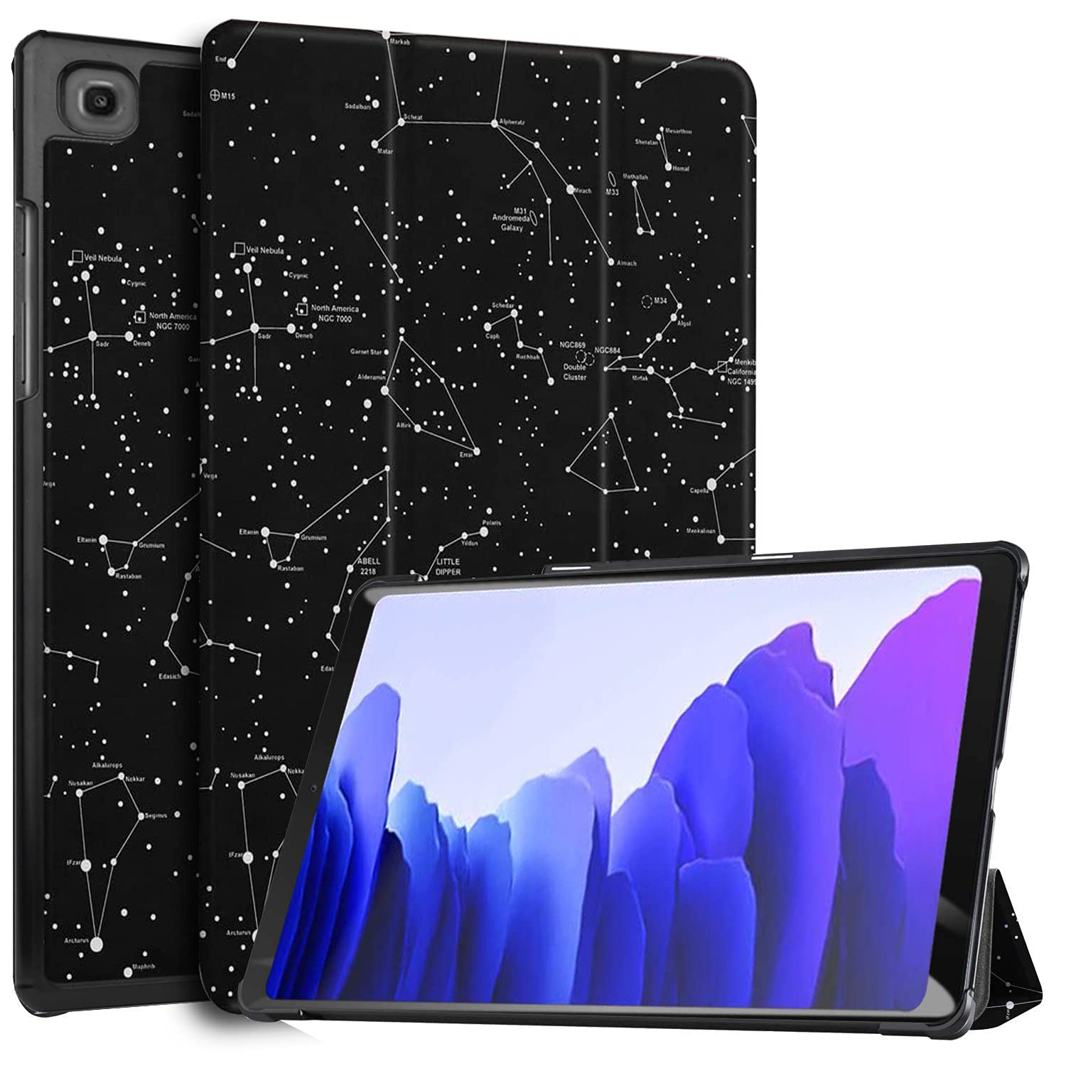 Robustrion Smart Trifold Hard Back Flip Stand Case for Samsung