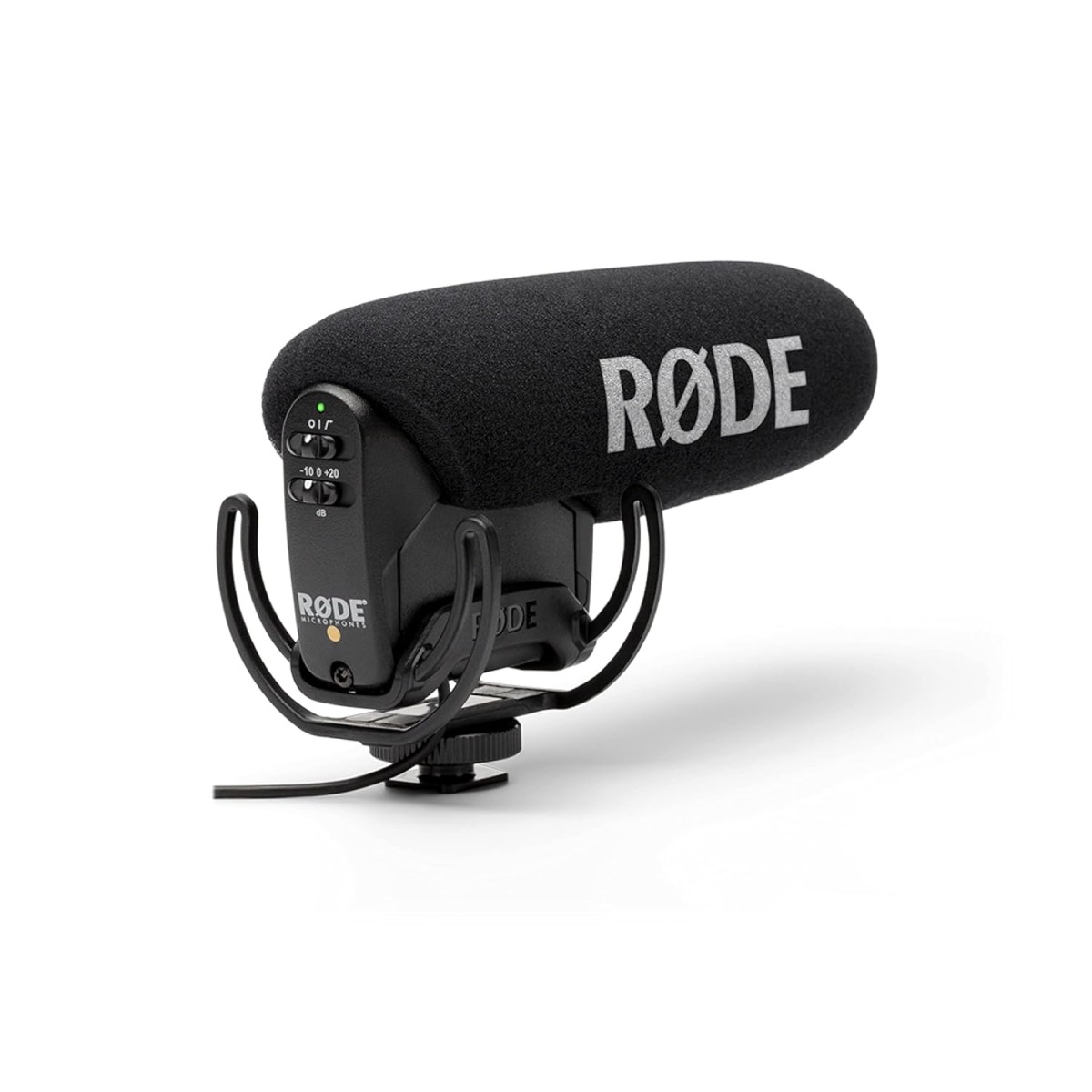 Rode Vmpr Videomic Pro R with Rycote Lyre Shock Mount, Black - Wired