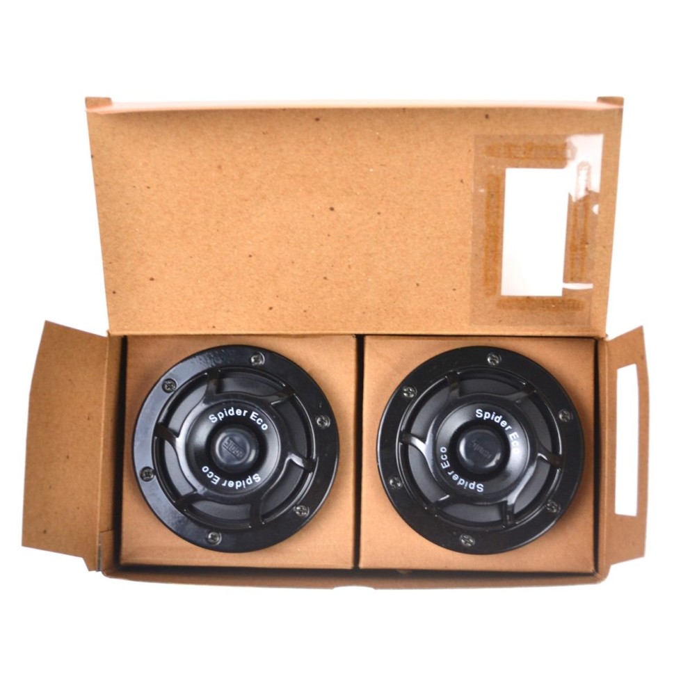 Roots Spider Eco Horn Pair for Passenger Car (12V, Black)