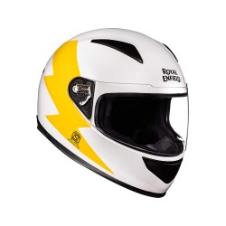 Royal Enfield Street Prime Bolt Full Face ISI DOT ECE Certified Helmet White/Yellow-M (RRGHEM000235)