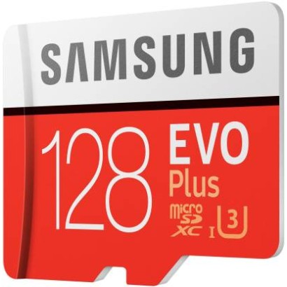 SAMSUNG EVO Plus 128 GB SD Card Class 10 100 MB/s Memory Card With Adapter SAMSUNG EVO Plus 128 GB SD Card Class 10 100 MB/s Memory Card With Adapter