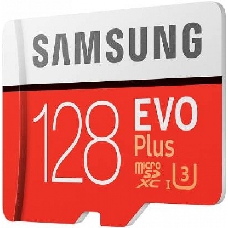 SAMSUNG EVO Plus 128 GB SD Card Class 10 100 MB/s Memory Card With Adapter