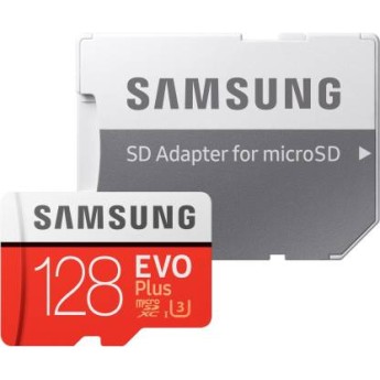 SAMSUNG EVO Plus 128 GB SD Card Class 10 100 MB/s Memory Card With Adapter SAMSUNG EVO Plus 128 GB SD Card Class 10 100 MB/s Memory Card With Adapter