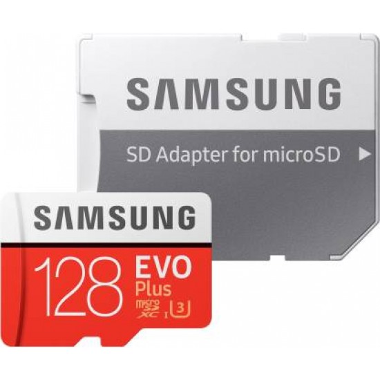 SAMSUNG EVO Plus 128 GB SD Card Class 10 100 MB/s Memory Card With Adapter