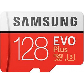 SAMSUNG EVO Plus 128 GB SD Card Class 10 100 MB/s Memory Card With Adapter