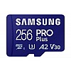 SAMSUNG PRO Plus microSD Memory Card + Adapter, 256GB MicroSDXC, Up to 180 MB/s, Full HD & 4K UHD, UHS-I, C10, U3, V30, A2 for Android Phones, Tablets, Action camera, Drone, MB-MD256SA/APC