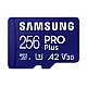 SAMSUNG PRO Plus microSD Memory Card + Adapter, 256GB MicroSDXC, Up to 180 MB/s, Full HD & 4K UHD, UHS-I, C10, U3, V30, A2 for Android Phones, Tablets, Action camera, Drone, MB-MD256SA/APC