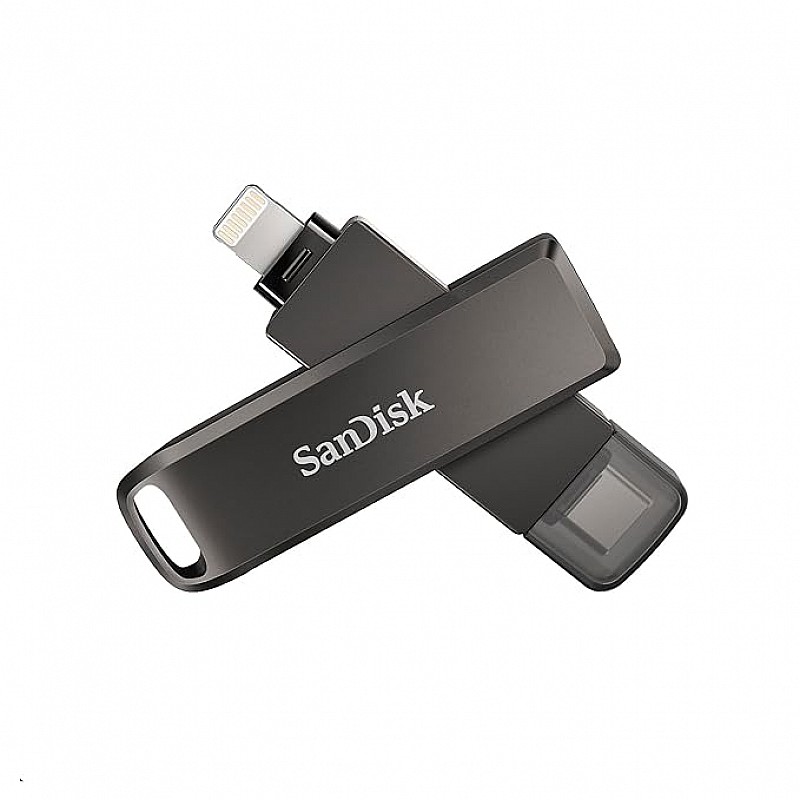 SanDisk 128 GB iXpand USB 3.0 Flash Drive Luxe for iPhone, iPad Pro, MAC Devices, Type-C Android Phone & Other Devices