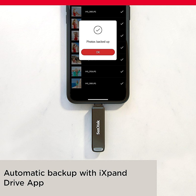 SanDisk 128 GB iXpand USB 3.0 Flash Drive Luxe for iPhone, iPad Pro, MAC Devices, Type-C Android Phone & Other Devices