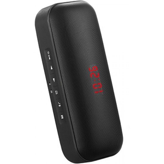 Portronics POR-622 Sublime III Portable Bluetooth Speaker with Alaram Clock (Black)-