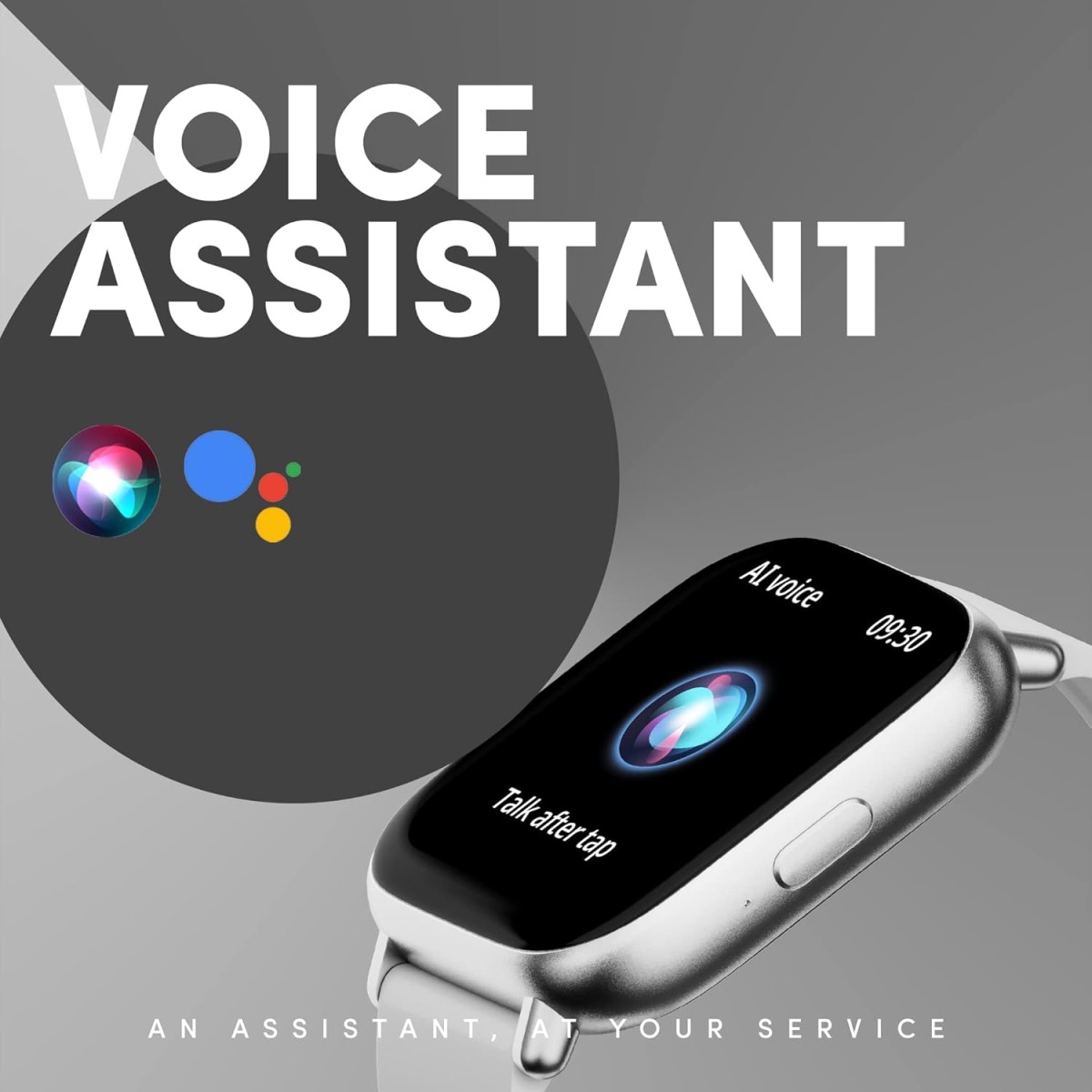 SENS EDYSON 1 Smartwatch with 1.7 Display, BT Calling, AI Voice Assistant, 150+ Watch Faces & Free Additional Strap (Platinum Grey)