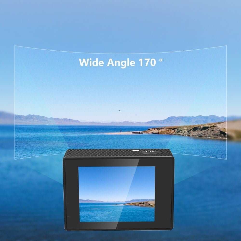 SJCAM SJ4000 WiFi 12MP Optical Full HD WiFi Sports Action Camera 170°Wide FOV 30M Waterproof DV Camcorder, Black-