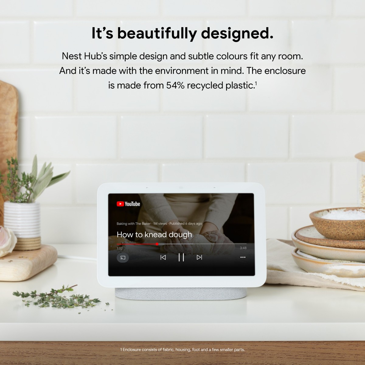 Google Nest Hub 2nd Gen, Display With Google Assistant Smart Speaker