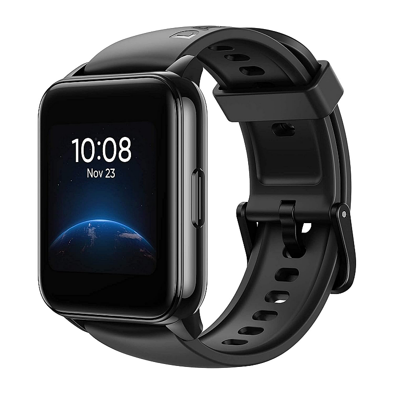 realme Smart Watch 2 with Superbright HD Display & 90 Sports Modes (Black Strap, Regular)