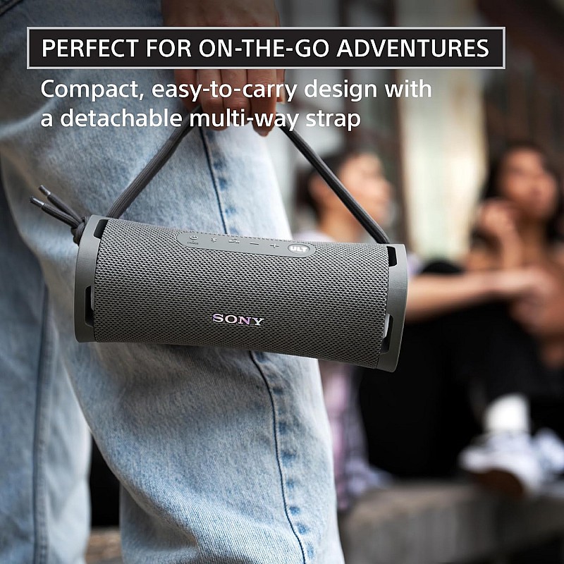 SONY New Launch ULT Field 1 Wireless Ultra Portable Bluetooth Compact Speaker with ULT Button for Massive Bass, 12hrs Battery Life IP67 Waterproof, Dustproof, Hands-Free Calling(with Mic) - Black