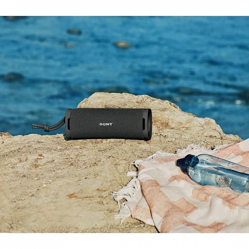 SONY New Launch ULT Field 1 Wireless Ultra Portable Bluetooth Compact Speaker with ULT Button for Massive Bass, 12hrs Battery Life IP67 Waterproof, Dustproof, Hands-Free Calling(with Mic) - Black