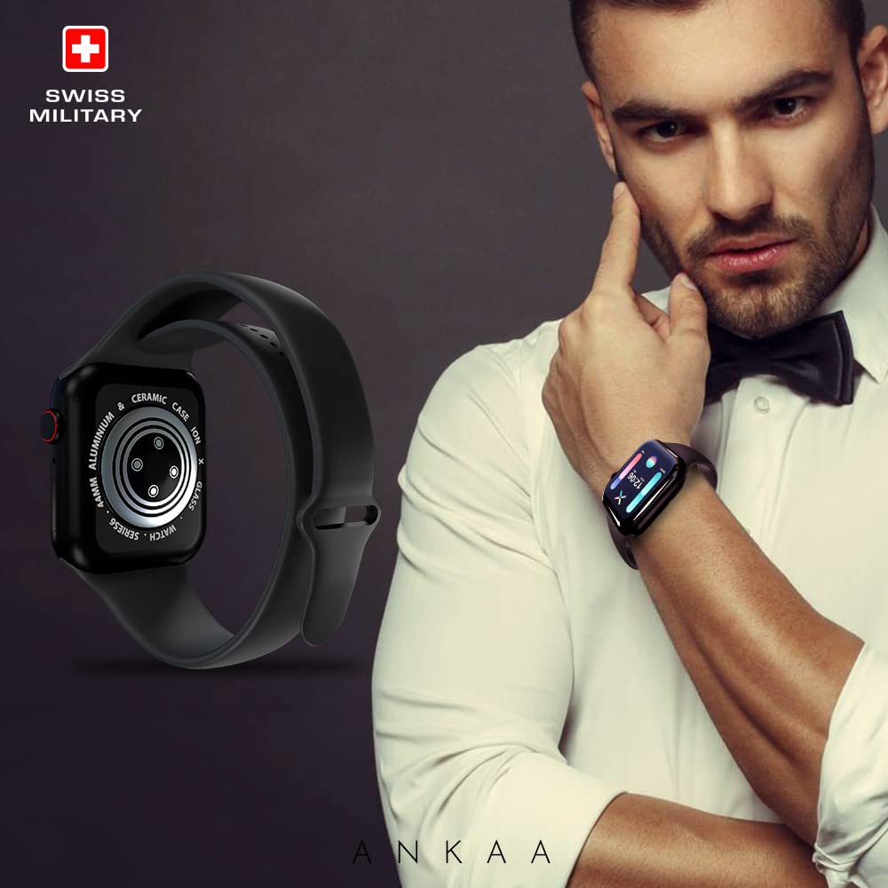 SWISS MILITARY Ankaa Smart Watch with 7 Days Battery Life, Full Touch HD Display, 24 * 7 Heart Rate Monitor, Sleep Monitoring.(un box)