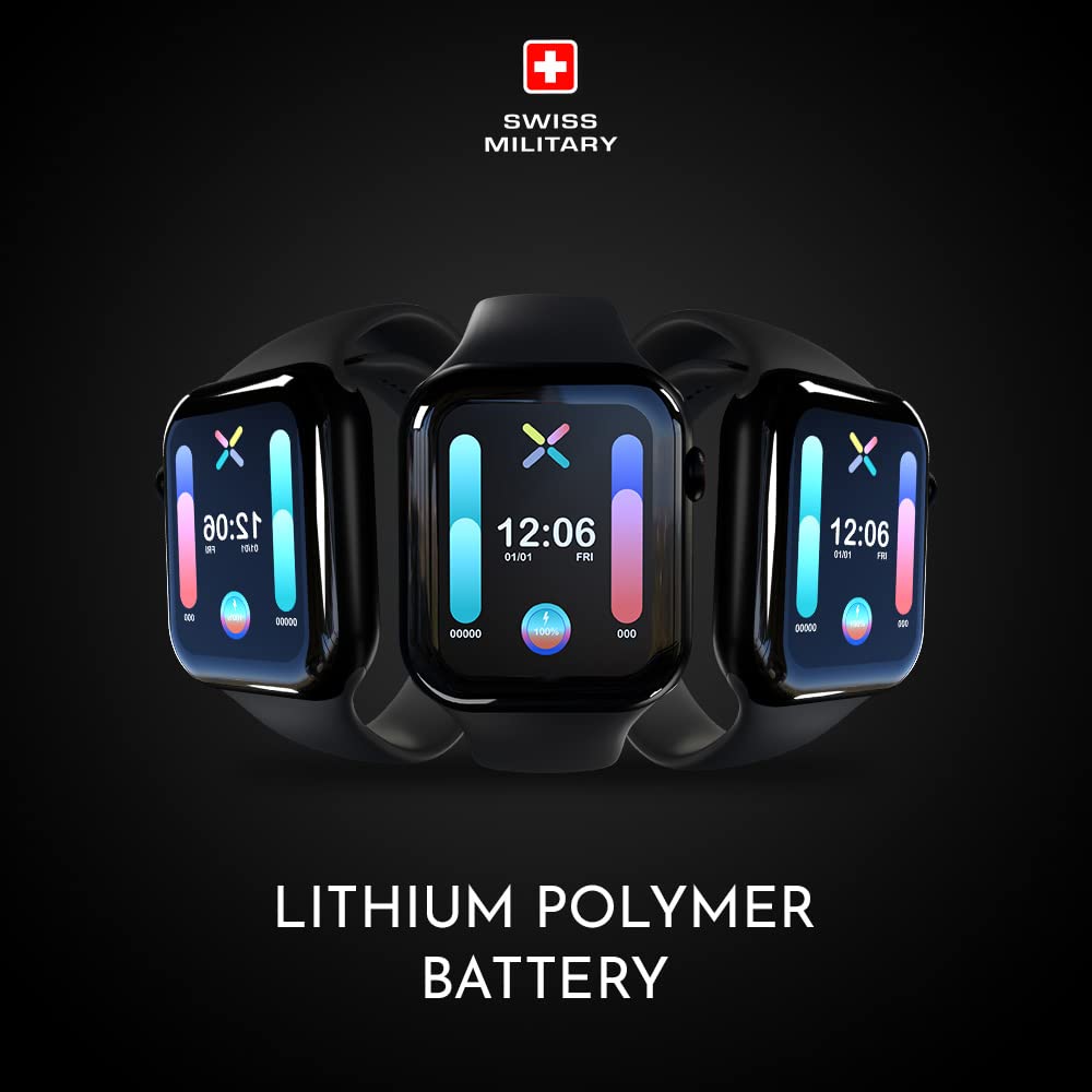 SWISS MILITARY Ankaa Smart Watch with 7 Days Battery Life, Full Touch HD Display, 24 * 7 Heart Rate Monitor, Sleep Monitoring.(un box)