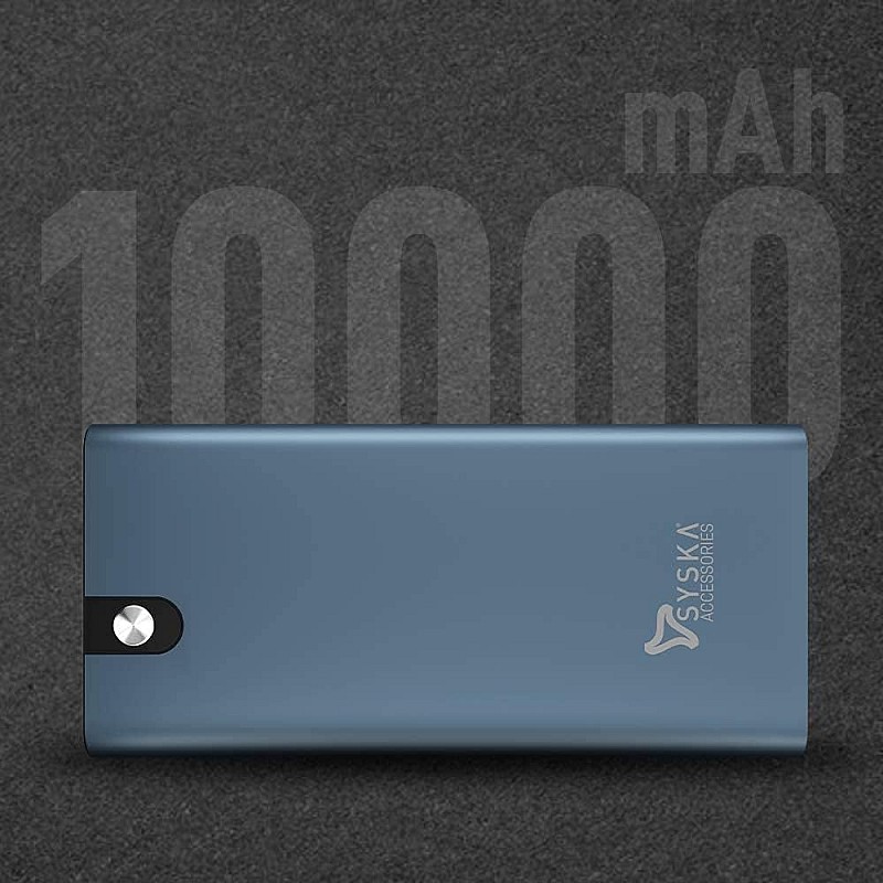 SYSKA Power Bank 10000mah Powerbank, Battery Bank, Quick Charging 18W P1029J Power Bank 