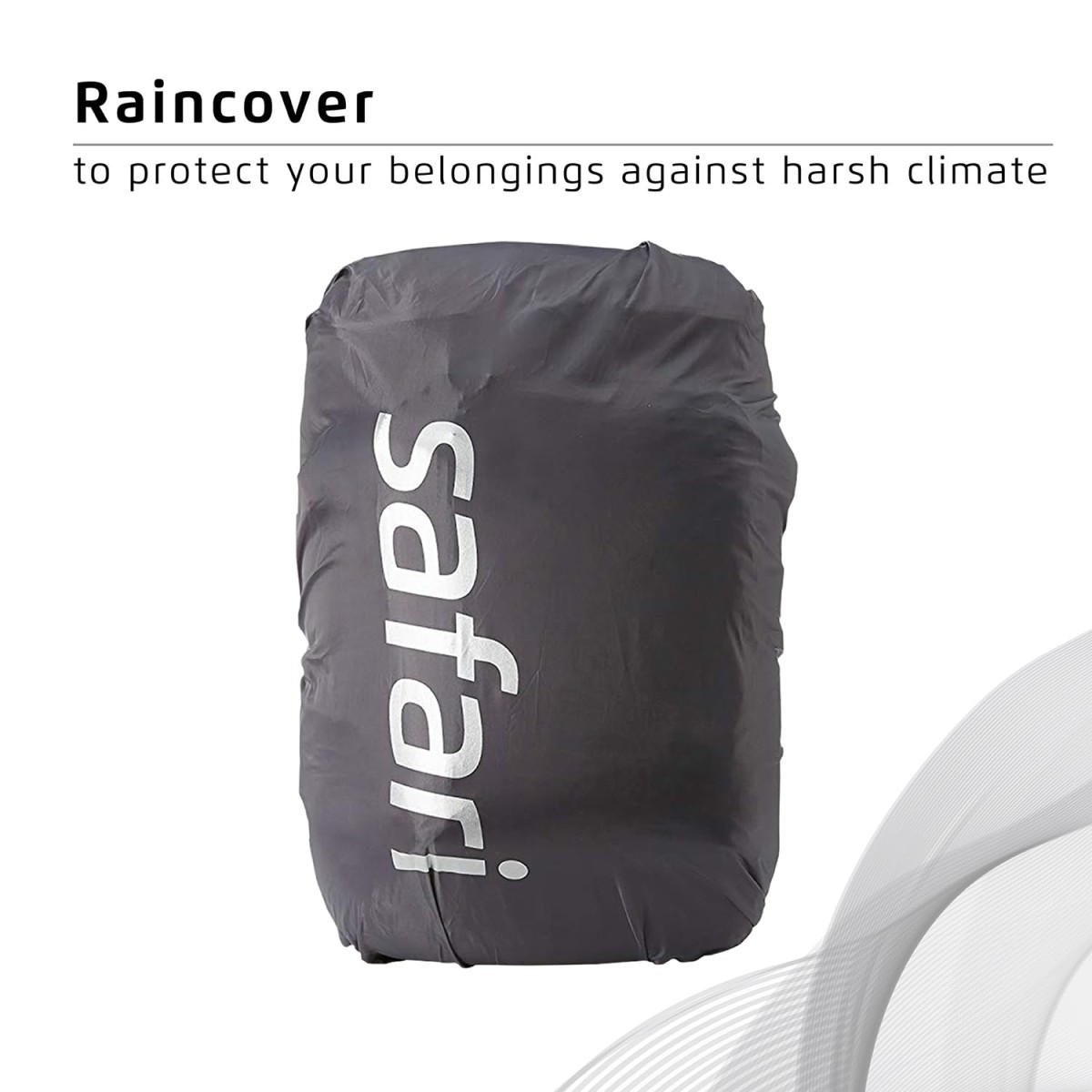 Safari Seek 45L Laptop Backpack Bag for Men and Women, School/College/Office Bag for Boys & Girls, Expandable Overnighter Casual Hiking Travel Bag with Suitcase Compartment, Color-Black