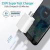 Samsung 25W Type-C Travel Adapter & USB C Cable Combo Mobile Charger Super Fast Charging Adaptor With PD Charging For Samsung Galaxy S24 Ultra White