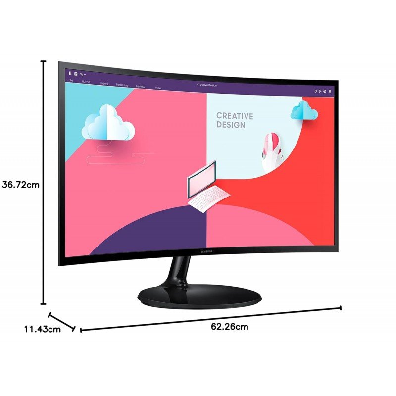 Samsung 27-Inch(68.5Cm) FHD, 1800R Curved 1,920 X 1,080 LCD Monitor, 75Hz, VA Panel, Slim Design, AMD Freesync, Flicker Free, HDMI, Audio Port (LS27C360EAWXXL, Black) Samsung 27-Inch(68.5Cm) FHD, 1800R Curved 1,920 X 1,080 LCD Monitor, 75Hz, VA Panel, Slim Design, AMD Freesync, Flicker Free, HDMI, Audio Port (LS27C360EAWXXL, Black)
