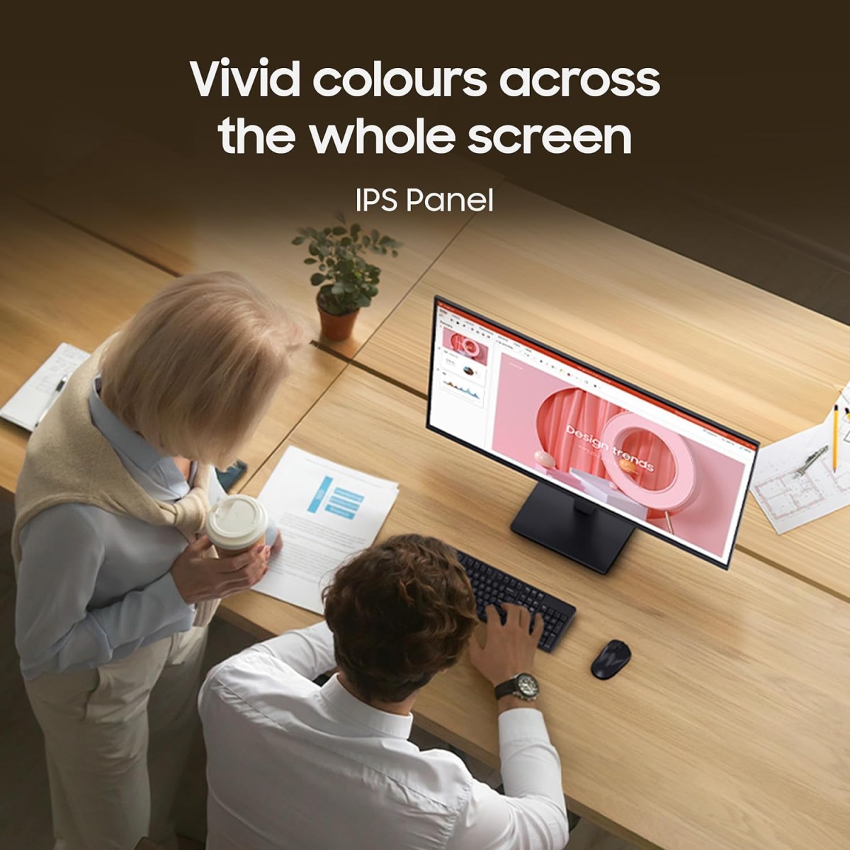 Samsung 27-inch(68.60cm) FHD 1,920 x 1,080 Monitor, IPS, 75 Hz, Bezel Less Design, AMD FreeSync, Flicker Free, HDMI, D-sub, (LS27C310EAWXXL, Black)