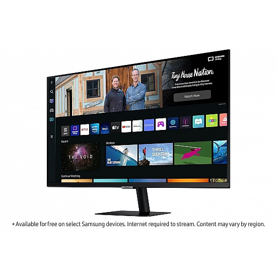 Samsung 32-Inch(80.13Cm) LED 1920 x 1080 Pixels, M5 FHD Smart Monitor, Speakers, Remote, 1 Billion Color, Smart TV apps, TV Plus, Office 365, Apple Airplay, Dex, Bluetooth (LS32BM500EWXXL, )