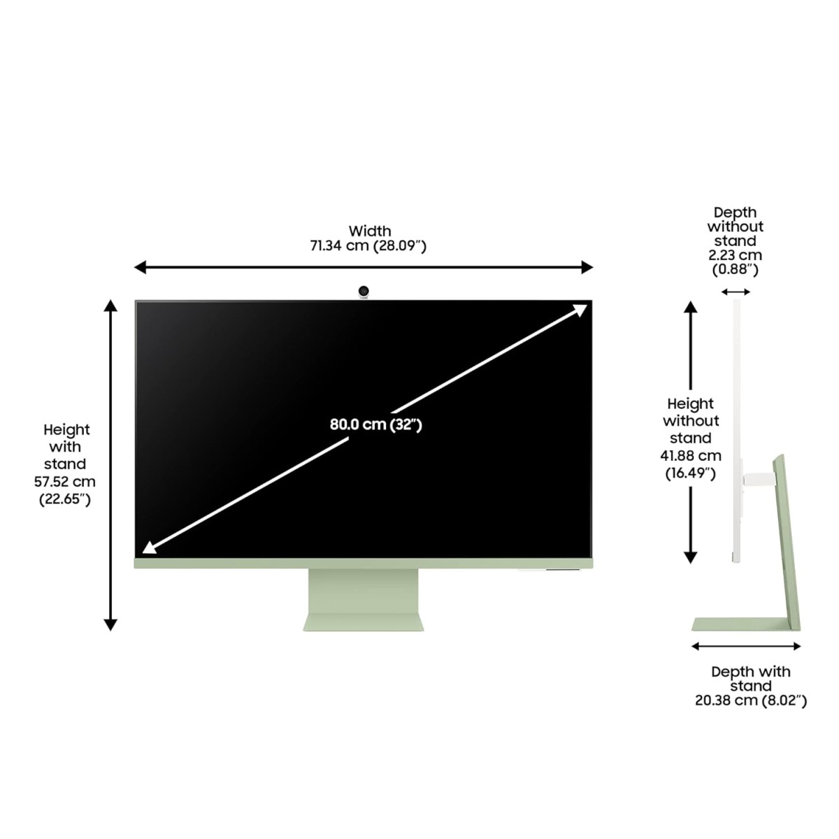 Samsung 32-Inch(80Cm) 3840 X 2160 Pixels M8 4K UHD Smart Monitor, Wireless Webcam, Type-C, Smart TV apps, TV Plus, Office 365, Dex, Apple Airplay, BT, IOT, Speakers, Remote