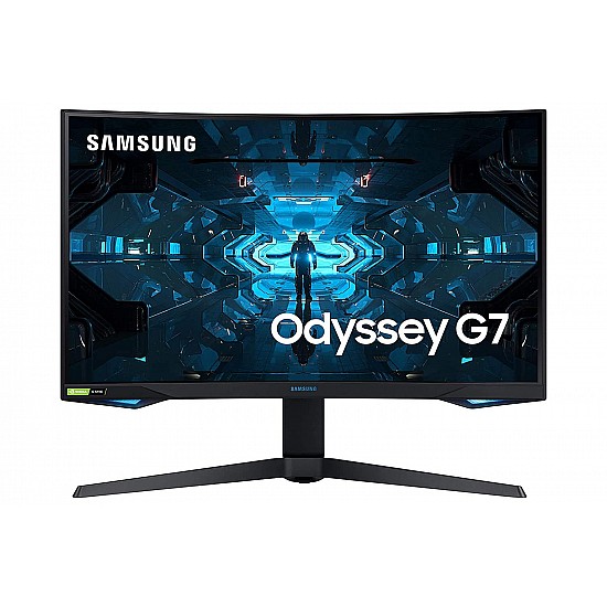 Samsung 32-inch(80cm) Odyssey G7 Gaming, 240 Hz, 1ms, 2K, Curved Monitor, HAS, WQHD, QLED, HDR600, G-Sync Compatible, 2560 x 1440 Pixels (LC32G75TQSWXXL)