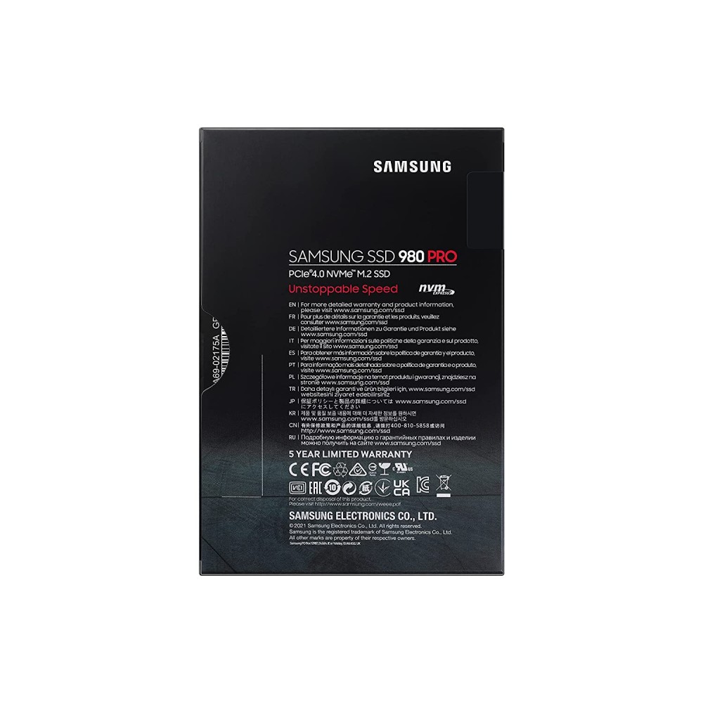 Samsung 980 500GB Up to 3,500 MB/s PCIe 3.0 NVMe M.2 (2280) Internal Solid State Drive (SSD) (MZ-V8V500)