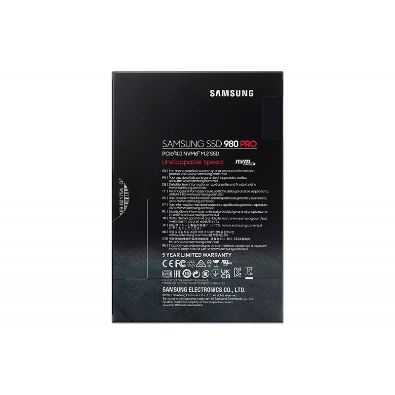 Samsung 980 500GB Up to 3,500 MB/s PCIe 3.0 NVMe M.2 (2280) Internal Solid State Drive (SSD) (MZ-V8V500)