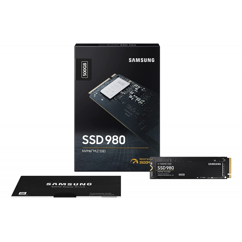 Samsung 980 500GB Up to 3,500 MB/s PCIe 3.0 NVMe M.2 (2280) Internal Solid State Drive (SSD) (MZ-V8V500)