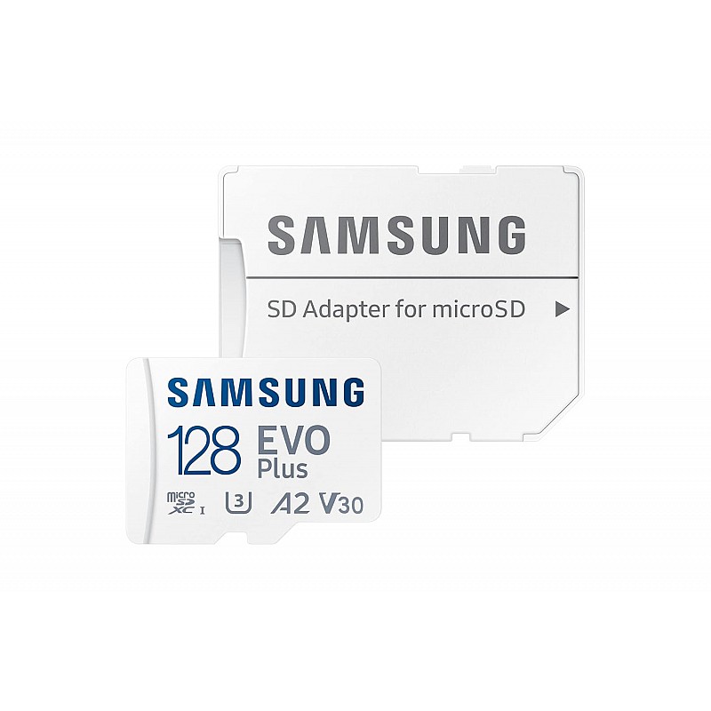 Samsung EVO Plus 128GB microSDXC UHS-I U3 130MB/s Full HD & 4K UHD Memory Card with Adapter (MB-MC128KA)