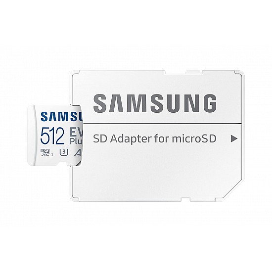 Samsung EVO Plus 512GB microSDXC UHS-I U3 130MB/s Full HD & 4K UHD Memory Card with Adapter (MB-MC512KA)