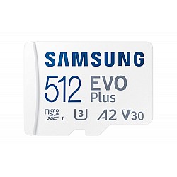 Samsung EVO Plus 512GB microSDXC UHS-I U3 130MB/s Full HD & 4K UHD Memory Card with Adapter (MB-MC512KA)