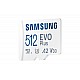 Samsung EVO Plus 512GB microSDXC UHS-I U3 130MB/s Full HD & 4K UHD Memory Card with Adapter (MB-MC512KA)