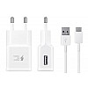 Samsung Ep-Ta20Iwecgin 15 W Single Port Fast Charger for Cellular Phones with USB Type C Cable - White